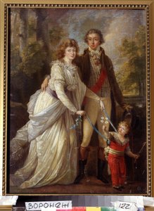 ""Aile portresi"" İsviçreli soylu bir aile, çocuk annesi tarafından kurdelelerle tutuluyor. Angelika Kauffmann (Angelica Kauffmann) tarafından yapılan boyama by Angelica Kauffmann