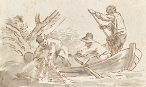Ağda çeken balıkçı by Angelica Kauffmann