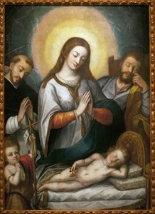 Vaftizci Yahya ve Aziz Dominic ile Kutsal Aile. Angelino Medoro
