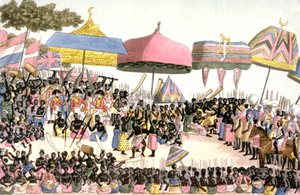 Fildişi Sahili#39;ndeki İngiliz Büyükelçiliği, 1820 dolayları (gravür) by Angelo (after) Biasioli