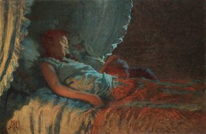 Alba Serena Anneliği, 1889-1890. by Angelo Morbelli