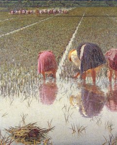 Seksen kuruşa, Angelo Morbelli (1853-1919), Tuval üzerine yağlı boya, 67,5x124,5 cm, Detay by Angelo Morbelli