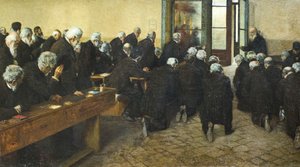 Viaticum, 1884 (tuval üzerine yağlı boya) by Angelo Morbelli