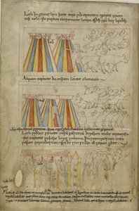 Pamuk Claudius B. IV, f.23v Lot ve Abraham by Anglo Saxon