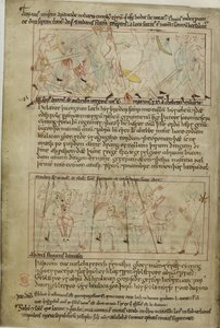 Pamuk Claudius B. IV, f.25v Abraham ve Lot by Anglo Saxon
