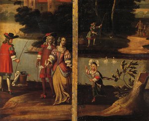 Dört katlı çift taraflı ekran, c.1700