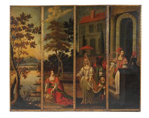 Dört katlı çift taraflı ekran, c.1700