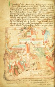 Cott Claud B IV f.15v Noah ve ailesi, Aelfric Pentateuch
