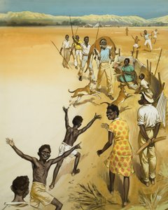 Aborjinler (kağıt üzerine guaj) by Angus McBride