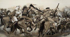 Araplar Türklere Karşı (kağıt üzerine guaj) by Angus McBride
