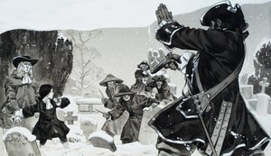 Churchyard Brawl (kağıt üzerine guaj) by Angus McBride