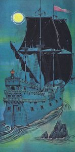 Hayalet gemi (renkli lito) by Angus McBride