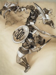 Horatii (kağıt üzerine guaj) by Angus McBride