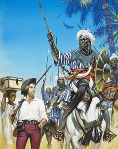 James Bruce (1730-94) Afrika Kaşifi (kağıt üzerine guaj) by Angus McBride
