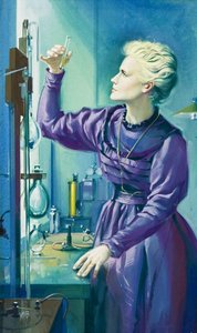 Madam Curie (1867-1934) (kağıt üzerine guaj) by Angus McBride