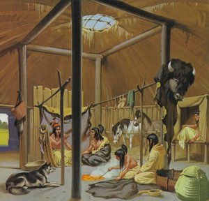 Mandan toprak locası (renkli lito) by Angus McBride