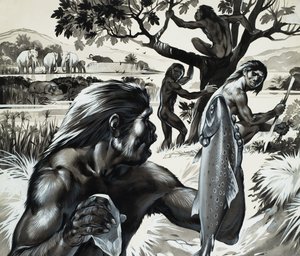 Mankind in the Making (kağıt üzerine guaj) by Angus McBride