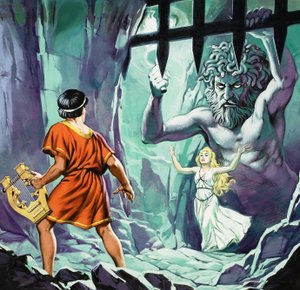 Orpheus ve Eurydice (kağıt üzerine guaj) by Angus McBride