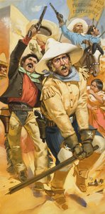Trouble in Texas (kağıt üzerine guaj)