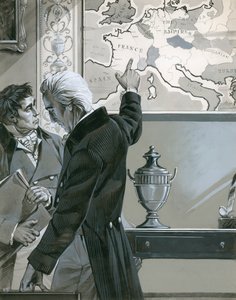 William Pitt Fransa Haritasını Gösteriyor by Angus McBride