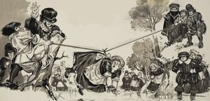 Cadı Avı (kağıt üzerine guaj) by Angus McBride