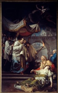 Borromee bulaşıcı pestiferler. Aziz Charles Borromee (Carlo Borromeo) by Anicet Charles Gabriel Lemonnier
