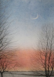 Erken Akşam, 2010 (kağıt üzerine renkli kalem) by Anna Phillips