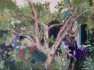 Akdeniz Bahçesi, 2019 (Akrilik) by Ann Oram