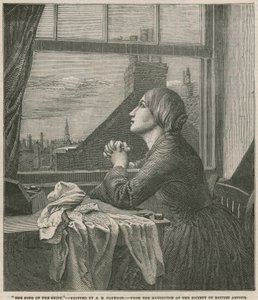 Gömleğin Şarkısı - A E Blunden tarafından boyanmış (gravür) by Anna E. Blunden