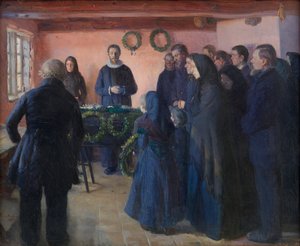 Bir cenaze by Anna Ancher