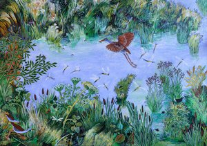 Bir Mayıs Sineği Anı, 2022 (tahta üzerine akrilik) by Anna Pugh
