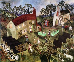 Ahır Dansı, 2001 (akrilik) by Anna Pugh