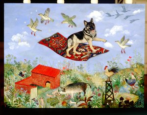 Bulutları Kovalamak, 2010 (akrilik) by Anna Pugh