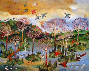 Everglade, 2013 (akrilik) by Anna Pugh