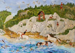 Uçan Balık, 2020 (akrilik) by Anna Pugh