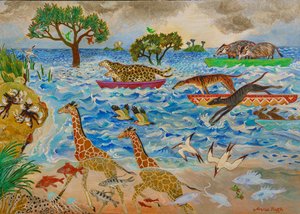 Tavşanlar tavşan olacak, 2019 (akrilik) by Anna Pugh