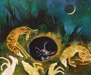Uyuyan Köpekler, 2017 (akrilik) by Anna Pugh