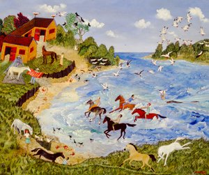 Summer Quarters, 2009 (akrilik) by Anna Pugh