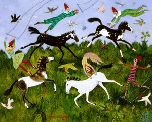 Swingalong, 2006 (akrilik) by Anna Pugh