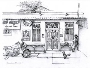 Genel mağaza, 2019 (grafit kalem) by Annalisa Morrocco