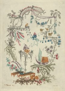 Çin Arabesk Defterlerinin Yeni Paketinden Chinoiserie, 1790-99.