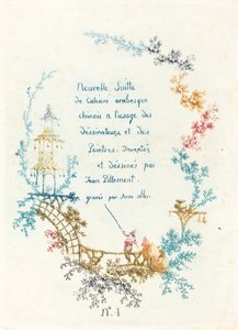Çin Arabesklerinin Yeni Süiti için Başlık Sayfası, 1760