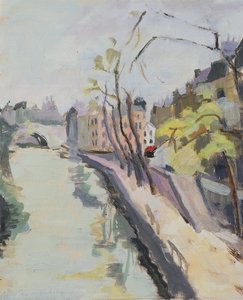 Quai des Grands Augustins, Paris, 1961 (kağıt üzerinde yağlı boya)