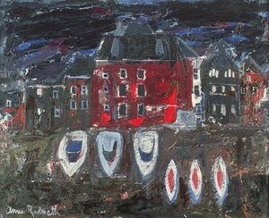 Tersane, Amsterdam (gemide petrol) by Anne Redpath
