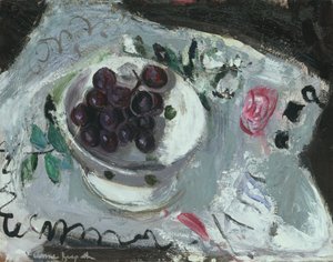 Üzüm Tabağı, 1957 dolayları (gemide yağ) by Anne Redpath