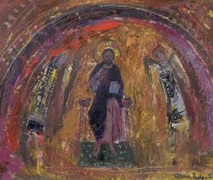 Bir Şapelde, Torcello (tuval üzerine yağlıboya) by Anne Redpath
