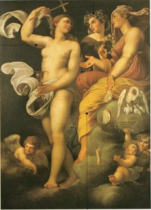 Teolojik erdemlerin alegorisi by Annibale Carracci