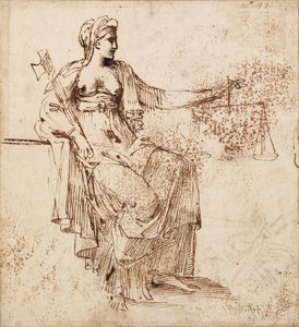 Carracci - Adalet, RCIN 902146 by Annibale Carracci