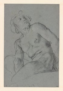 Carracci - Oturan çıplak erkek, I 183 (PK) by Annibale Carracci