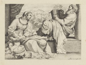 Genç Vaftizci Yahya ile Kutsal Aile by Annibale Carracci